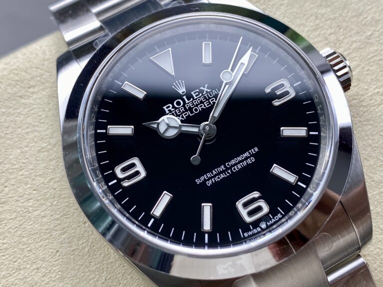 Superclone Rolex Explorer Black Dial 224270 Angle Detail