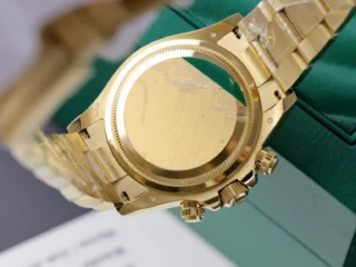 Replica Rolex Daytona Black Dial Gold Case Gold Oyster Bracelet
