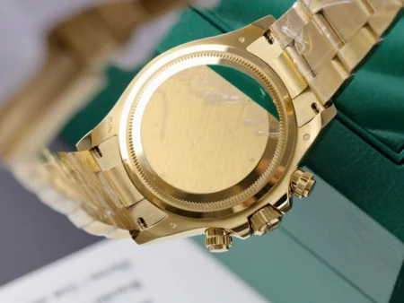 Replica Rolex Daytona Black Dial Gold Case Gold Oyster Bracelet