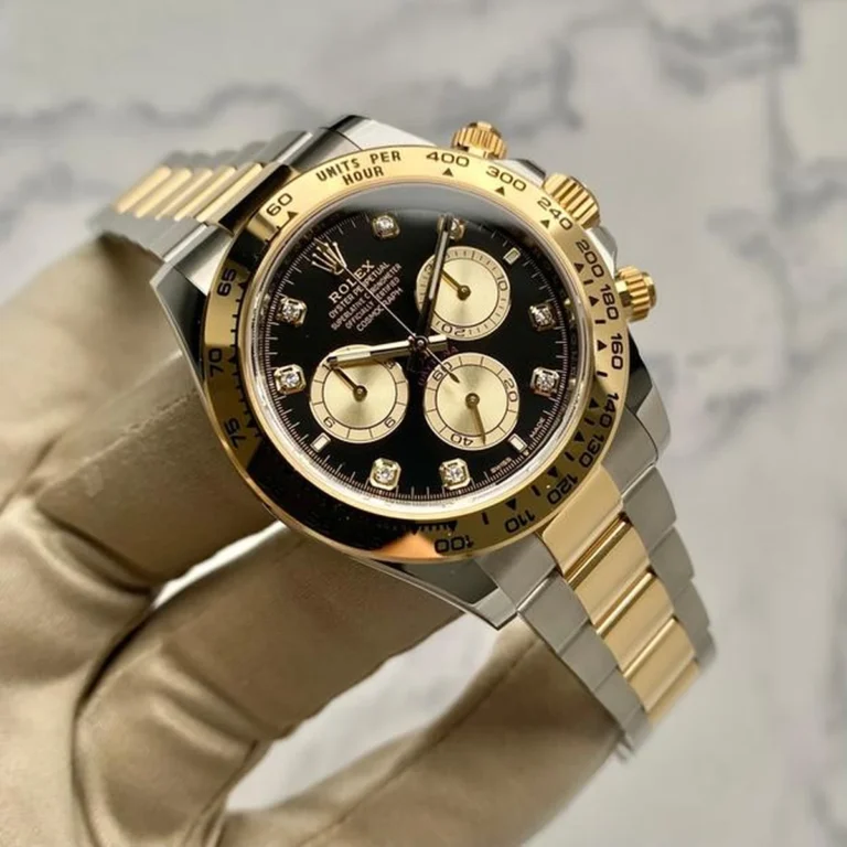 Superclone Rolex Daytona Black Diamond Dial 126503 Close-Up Focus
