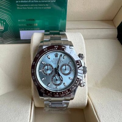 Superclone Rolex Daytona Ice blue Dial 116506 "Platona" Perspective View