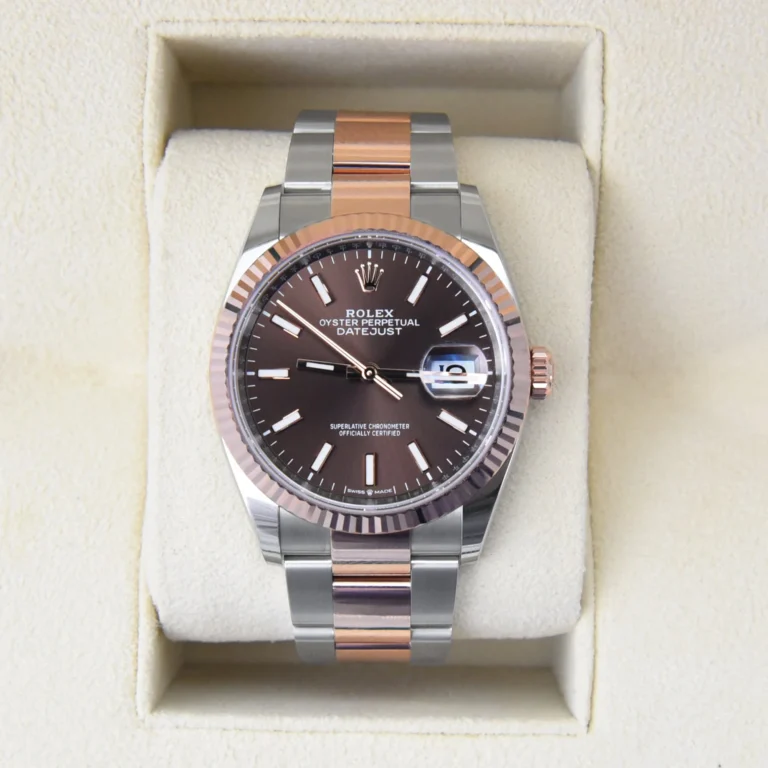 Superclone Rolex Datejust Chocolate Dial 126231 Oyster Angle Detail