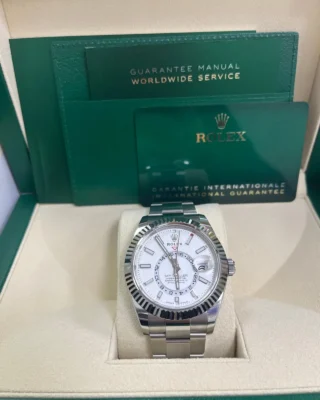 Superclone Rolex Sky-Dweller Intense white Dial 336934 Angle Detail