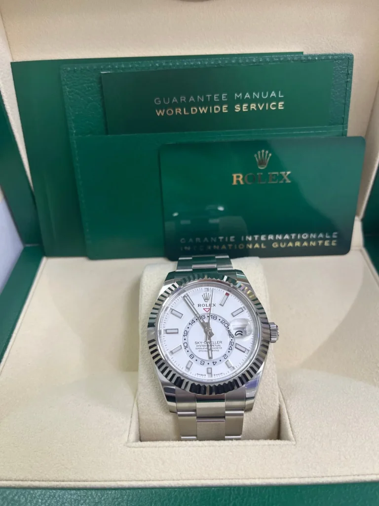 Superclone Rolex Sky-Dweller Intense white Dial 336934 Angle Detail