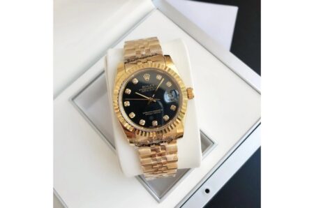 Rolex Datejust 36/28mm RG/RG Jub Black/Dial 6