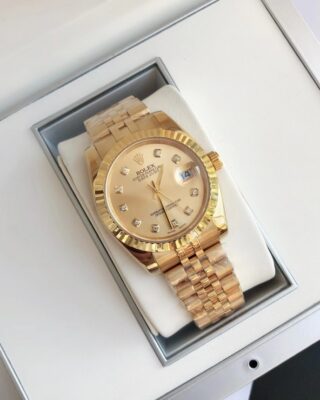 Replica Rolex Datejust RG/RG Jub Gold/Dial Angle Detail