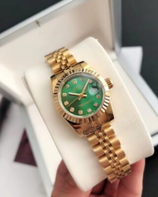 Replica Rolex Datejust RG/RG Jub Green/Dial Design Element