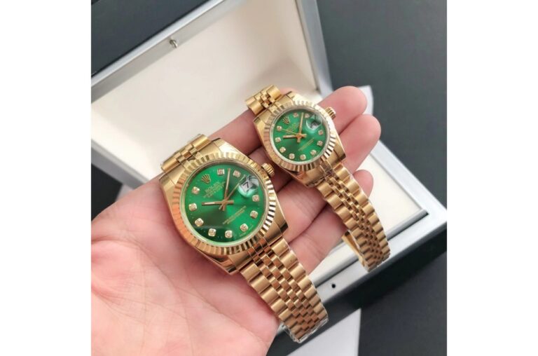 Replica Rolex Datejust RG/RG Jub Green/Dial