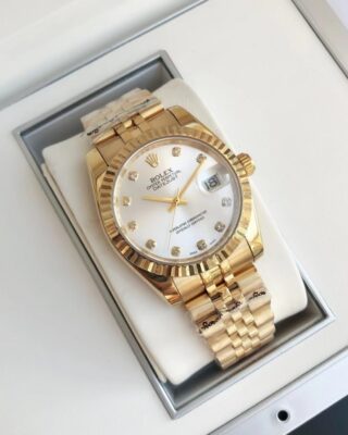 Replica Rolex Datejust RG/RG Jub Sliver/Dial Angle Detail