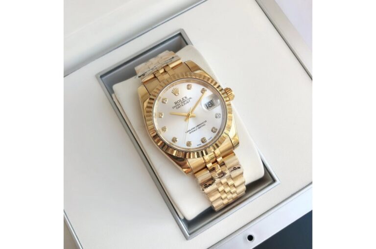 Replica Rolex Datejust RG/RG Jub Sliver/Dial Angle Detail