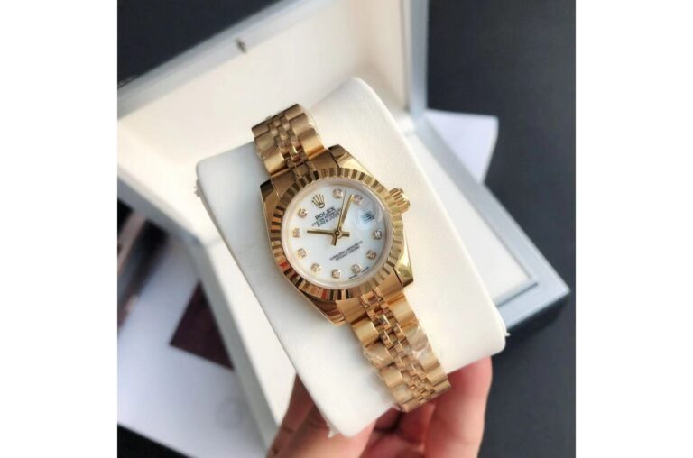 Replica Rolex Datejust RG/RG Jub White/Dial Design Element