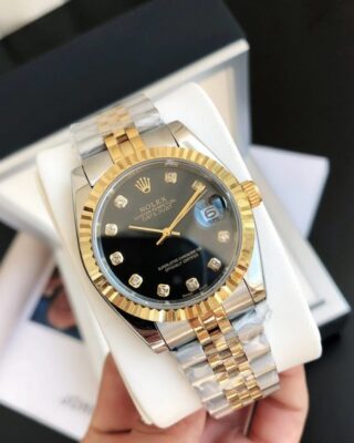 Rolex Datejust 36/28mm RG/SS Jub Black/Dia 2