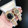 Rolex Datejust 36/28mm RG/SS Jub Black/Dia