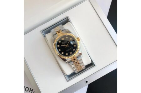 Rolex Datejust 36/28mm RG/SS Jub Black/Dia 3