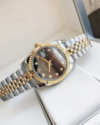 Replica Rolex Datejust RG/SS Jub Black/Dia Design Element