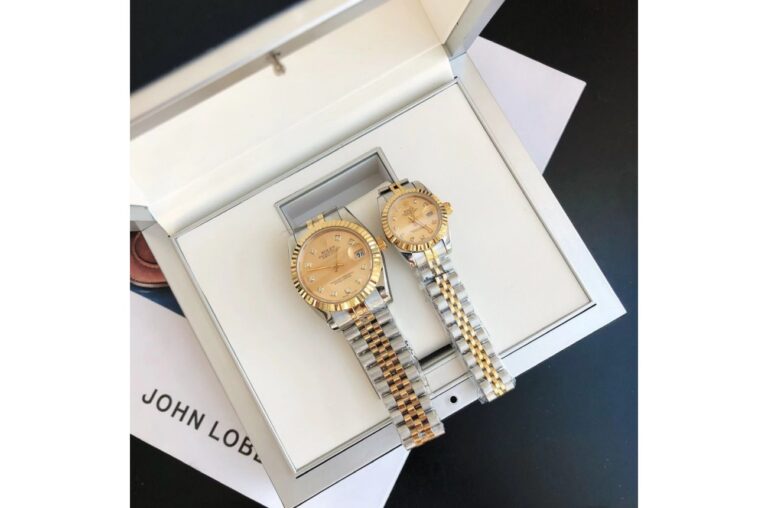 Replica Rolex Datejust RG/SS Jub Gold/Dial Angle Detail