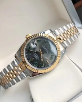 Replica Rolex Datejust RG/SS Jub Grey/Rmn Profile Shot