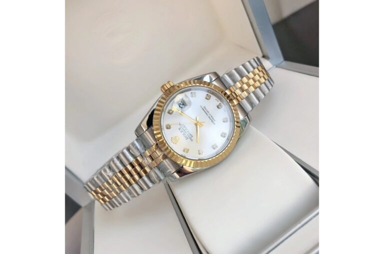 Replica Rolex Datejust RG/SS Jub Sliver/Dia Angle Detail