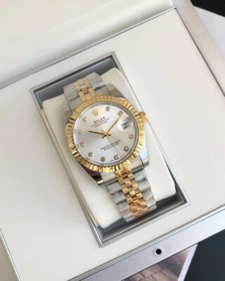 Replica Rolex Datejust RG/SS Jub Sliver/Dia Close-Up Focus