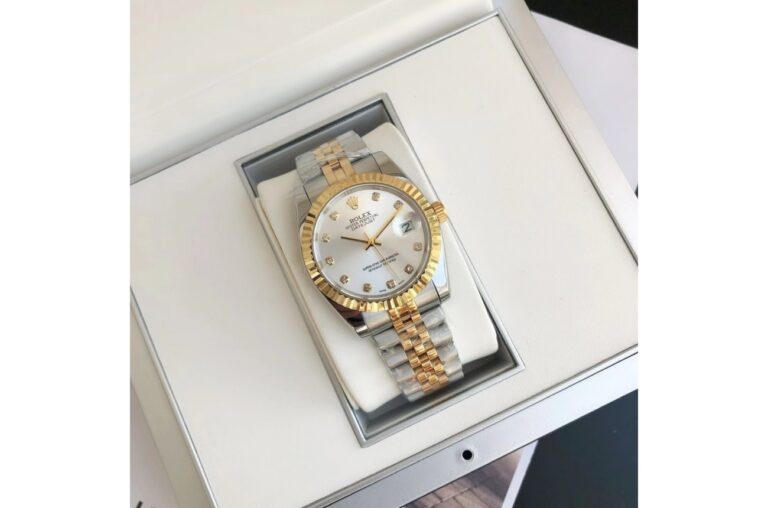 Replica Rolex Datejust RG/SS Jub Sliver/Dia Close-Up Focus