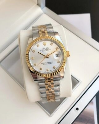 Replica Rolex Datejust RG/SS Jub Sliver/Dia Design Element