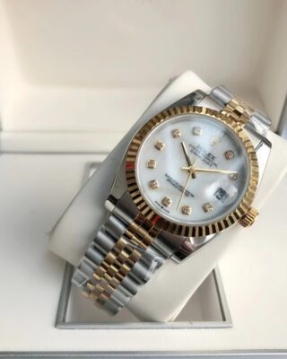 Replica Rolex Datejust RG/SS Jub White/Dial Angle Detail