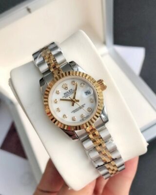 Replica Rolex Datejust RG/SS Jub White/Dial Design Element