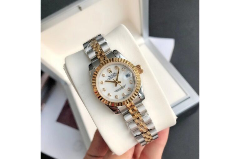 Replica Rolex Datejust RG/SS Jub White/Dial Design Element