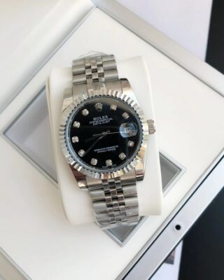 Replica Rolex Datejust SS/SS Jub Black/Dial Design Element