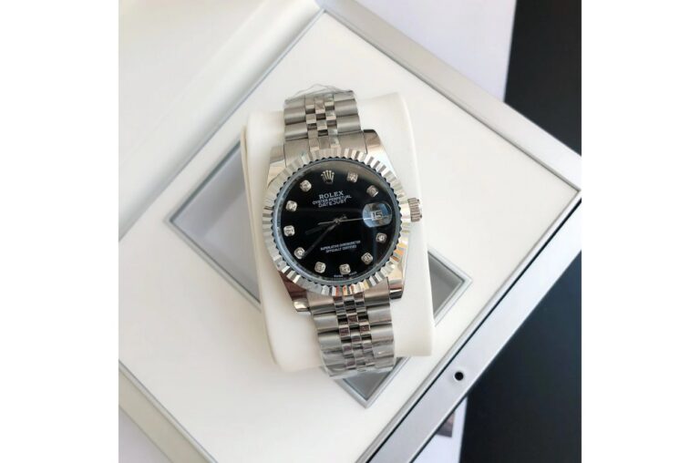 Replica Rolex Datejust SS/SS Jub Black/Dial Design Element