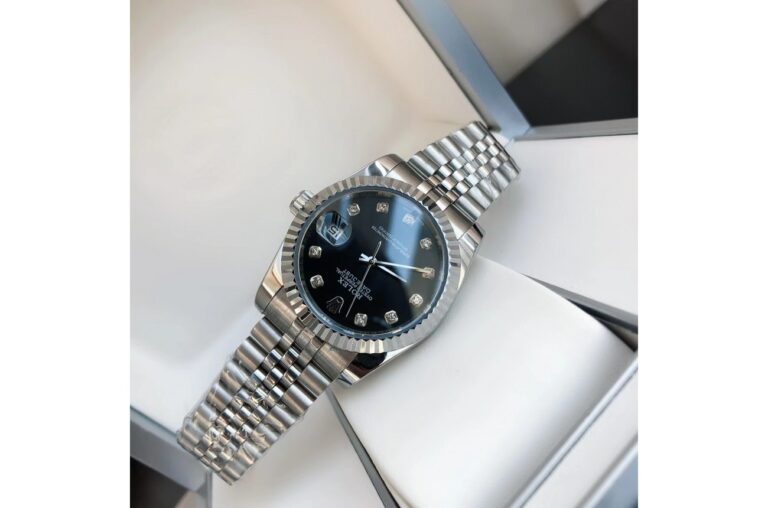 Replica Rolex Datejust SS/SS Jub Black/Dial Profile Shot