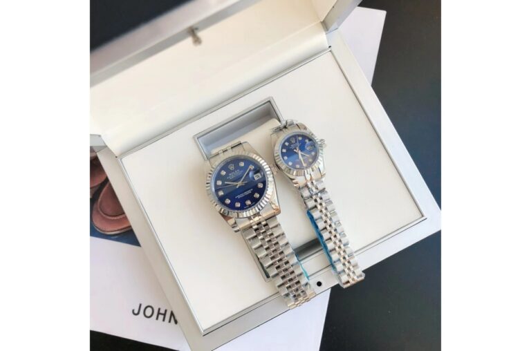 Replica Rolex Datejust SS/SS Jub Blue/Dial Angle Detail