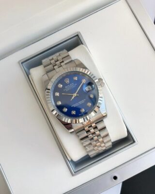 Replica Rolex Datejust SS/SS Jub Blue/Dial Close-Up Focus