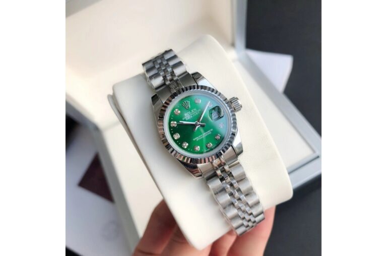 Replica Rolex Datejust SS/SS Jub Green/Dia Design Element