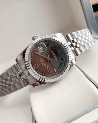 Replica Rolex Datejust SS/SS Jub Grey/Rmn Feature Highlight