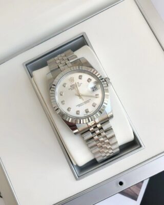 Replica Rolex Datejust SS/SS Jub Sliver/Dia Angle Detail