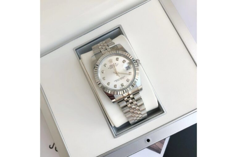Replica Rolex Datejust SS/SS Jub Sliver/Dia Angle Detail