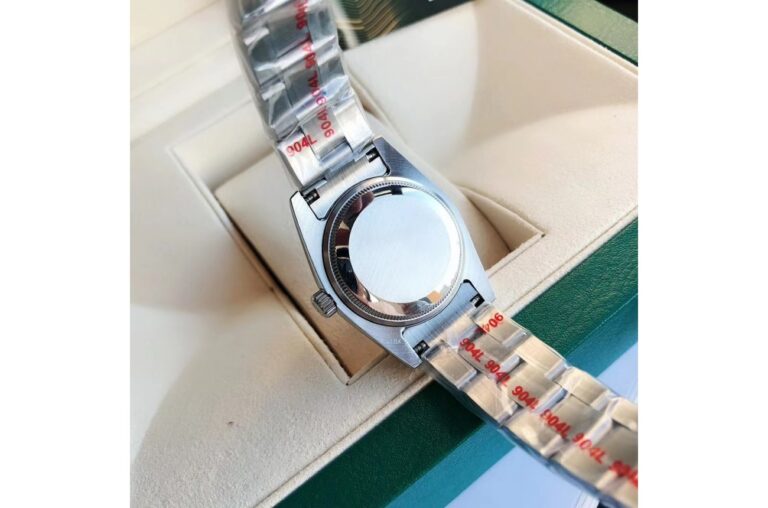 Replica Rolex Oyster Perpetual SS/SS Blue/Stk Alternate Angle