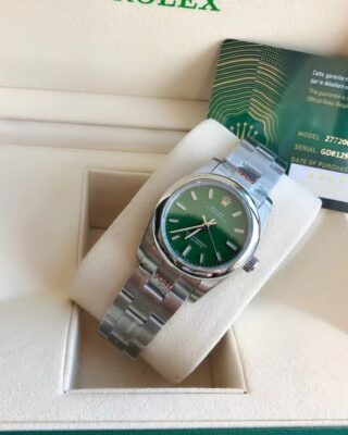 Replica Rolex Oyster Perpetual SS/SS Green/Stk Design Element