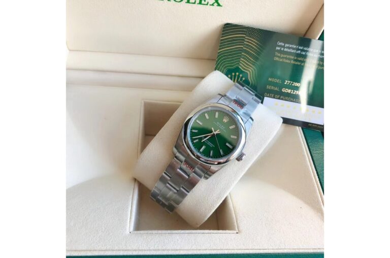 Replica Rolex Oyster Perpetual SS/SS Green/Stk Design Element