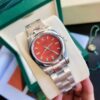 Rolex Oyster Perpetual 31/41mm SS/SS Red/Stk 2