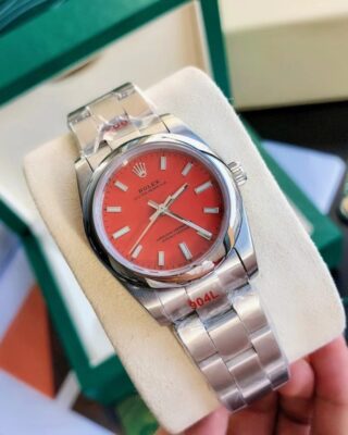 Rolex Oyster Perpetual 31/41mm SS/SS Red/Stk 2