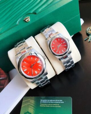 Rolex Oyster Perpetual 31/41mm SS/SS Red/Stk