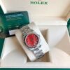 Rolex Oyster Perpetual 31/41mm SS/SS Red/Stk 5