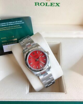 Replica Rolex Oyster Perpetual SS/SS Red/Stk Design Element