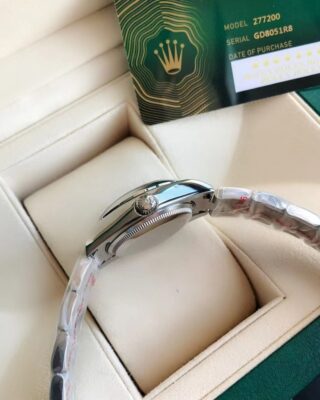 Replica Rolex Oyster Perpetual SS/SS Red/Stk Feature Highlight