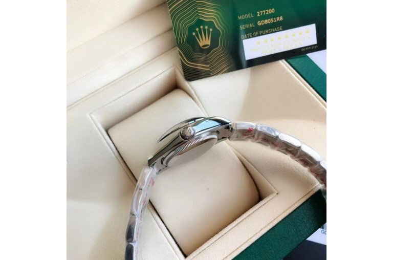 Replica Rolex Oyster Perpetual SS/SS Red/Stk Feature Highlight
