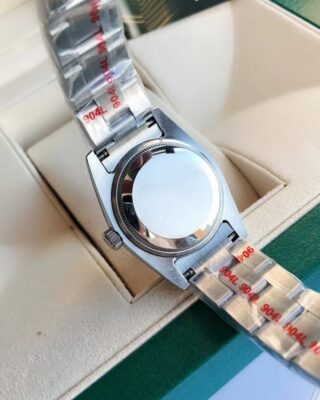 Replica Rolex Oyster Perpetual SS/SS Sliver/Stk Alternate Angle