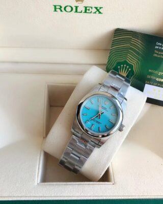 Replica Rolex Oyster Perpetual SS/SS Tiffany Blue/Stk Design Element