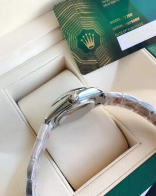 Replica Rolex Oyster Perpetual SS/SS Tiffany Blue/Stk Alternate Angle